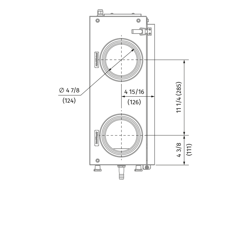 Blauberg ERV EC D 130 L - Dimensions