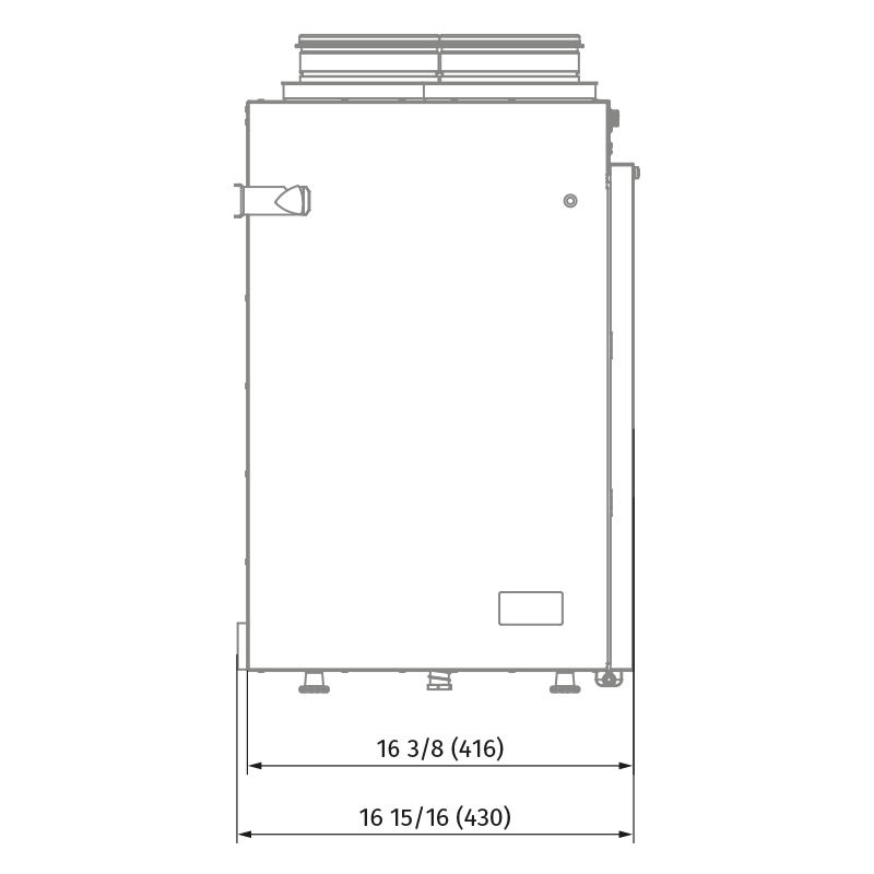 Blauberg HRV EC SR 200 R - Dimensions