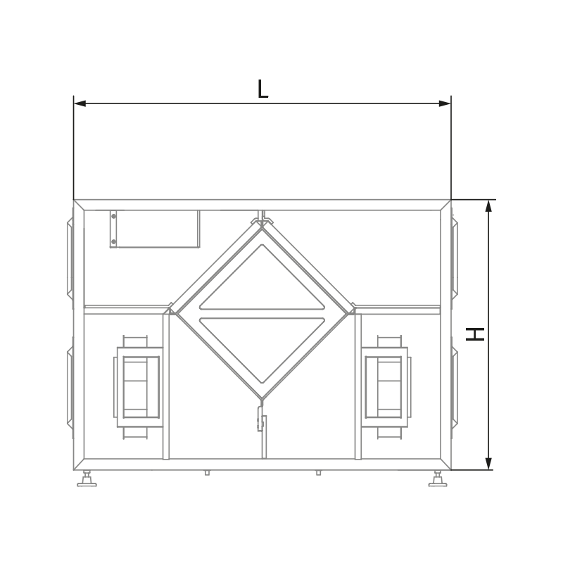 Blauberg Blaulite HRV 25 EC O - Dimensions