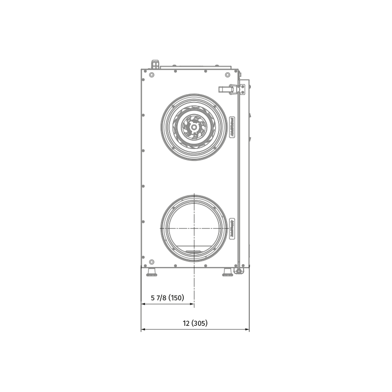 Blauberg ERV EC L 150 R - Dimensions