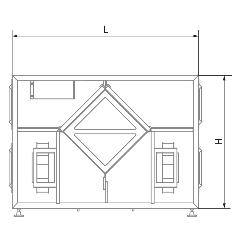Blauberg Blaulite HRV 8 EC O - Dimensions