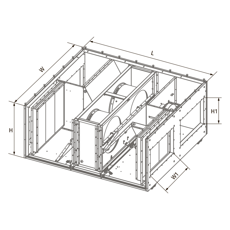 Vents BlauAIR RP 800 - Dimensions