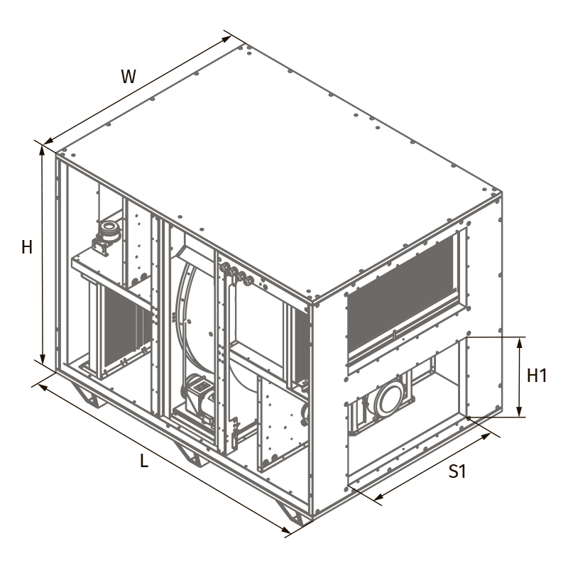 Vents BlauAIR RH 1200 - Dimensions