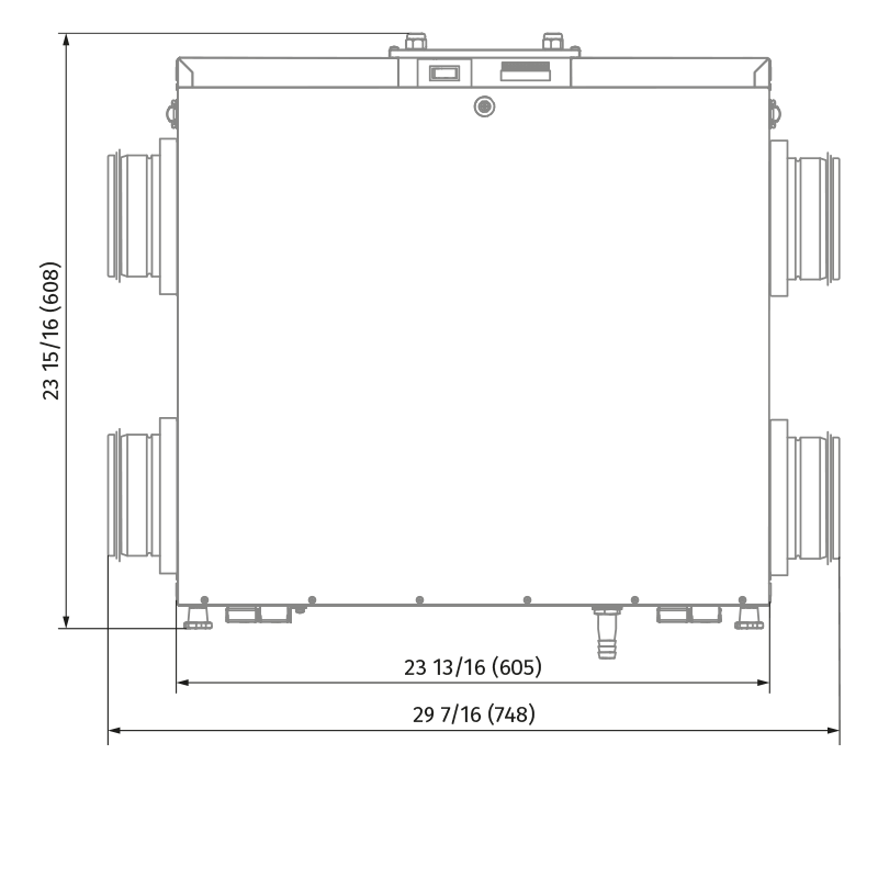 Blauberg HRV EC D 130 L - Dimensions