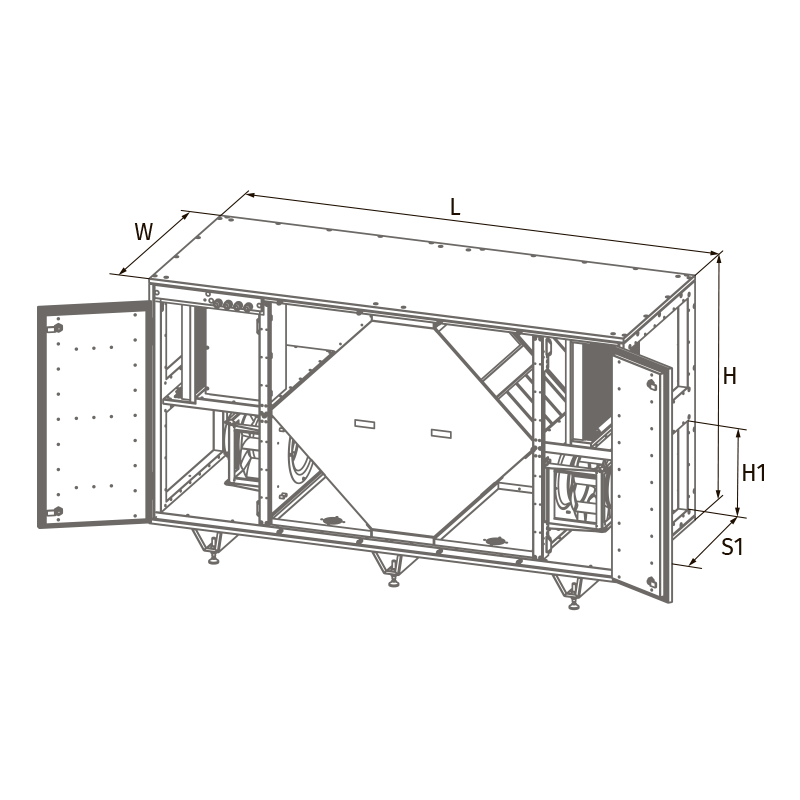 Vents BlauAIR CFH 2500 - Dimensions