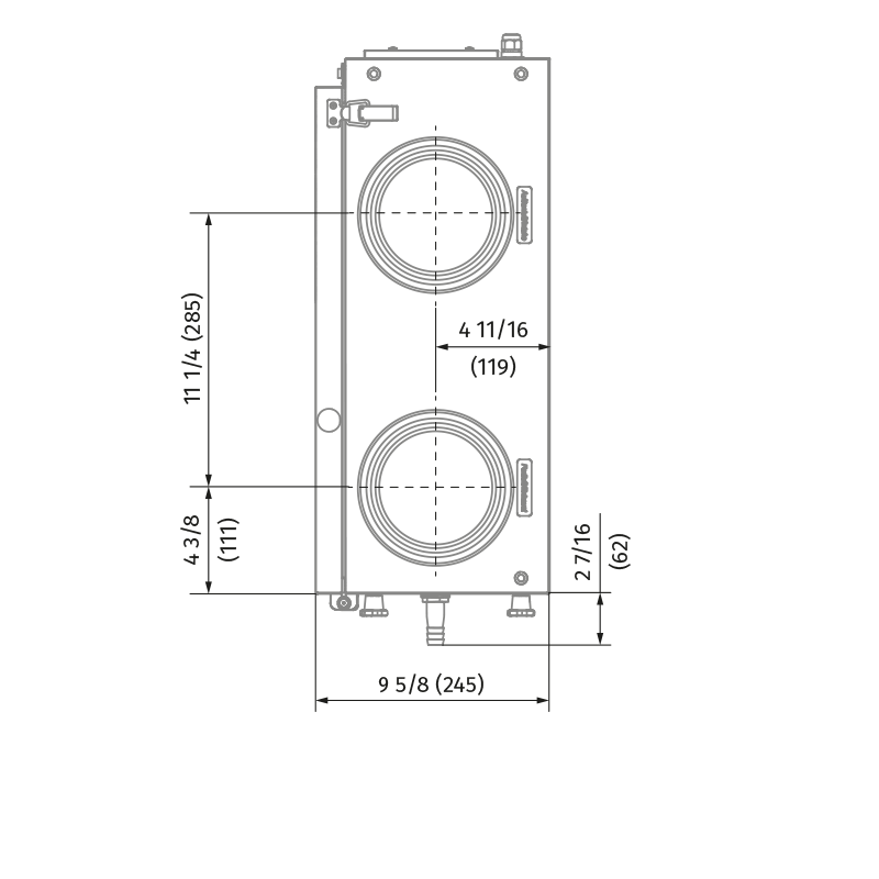 Blauberg HRV EC D 130 L - Dimensions