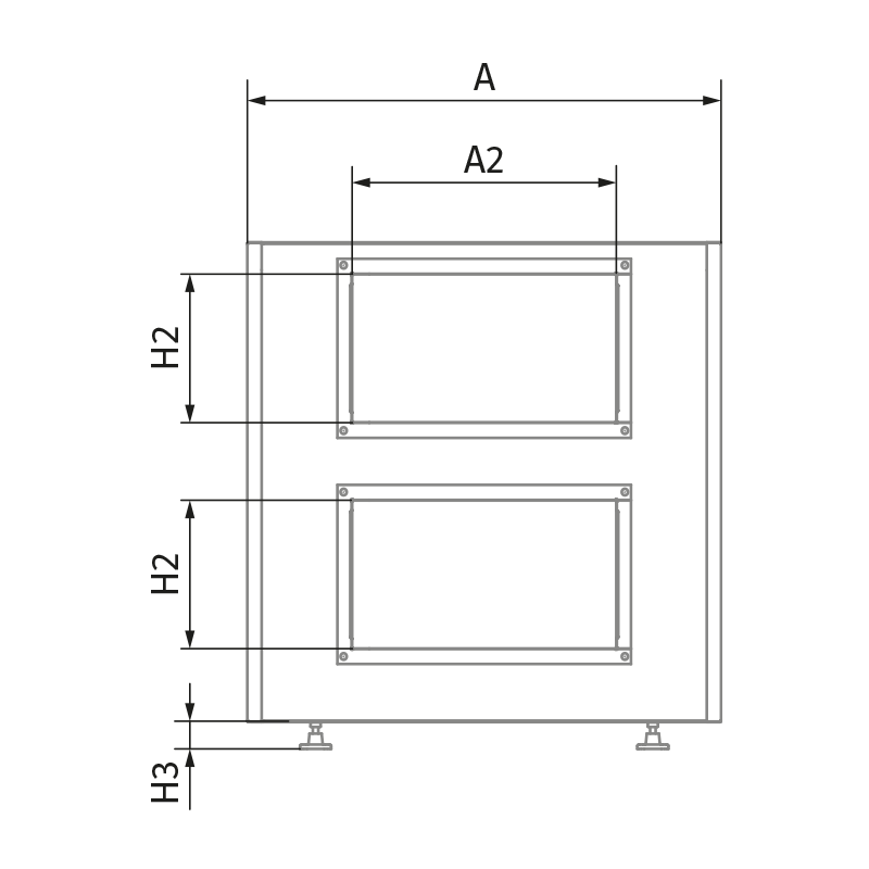 Blauberg Blaulite HRV 8 EC O - Dimensions
